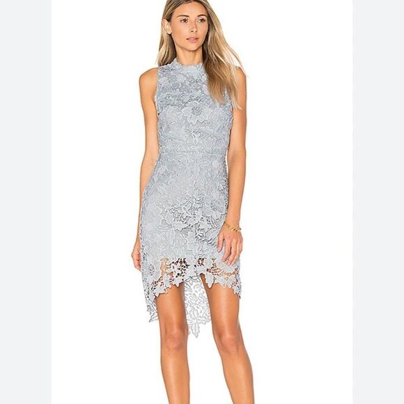 ASTR the Label Samantha Dress Dusty Blue Lace Women’s Medium - Picture 1 of 4